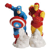 Iron Man and Captain America Salt and Pepper Shakers
